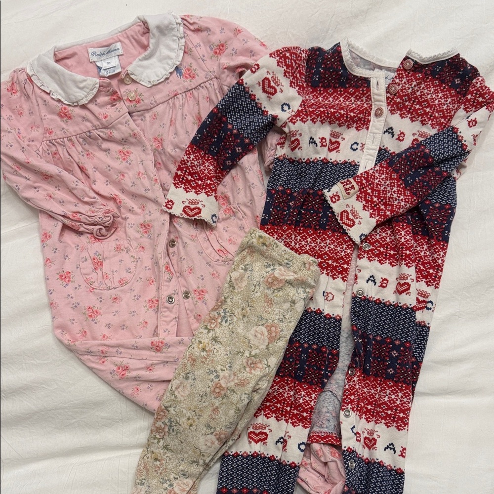 Ralph Lauren Baby Jumper, Pajamas & Legging Bundle 9 Months